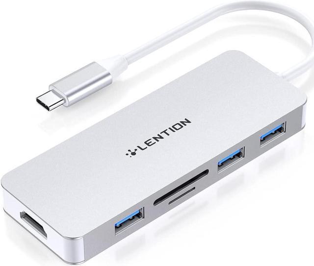 USB 3.0 3 Ports Memory Card Reader with USB-C Adapter