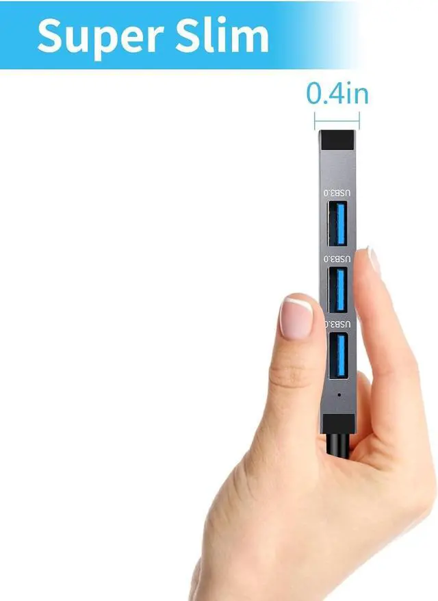 Alt view image 7 of 7 - Zell Usb C Hub, 4 Ports Mini Hub Extensions, Usb Hub Splitter, 1 Usb 3.0 Hub Separates 4 Usb 3.0 Hubs, Laptop U Sb Hub, Laptop Usb Splitter, Support Usb Hub Macbook Pro