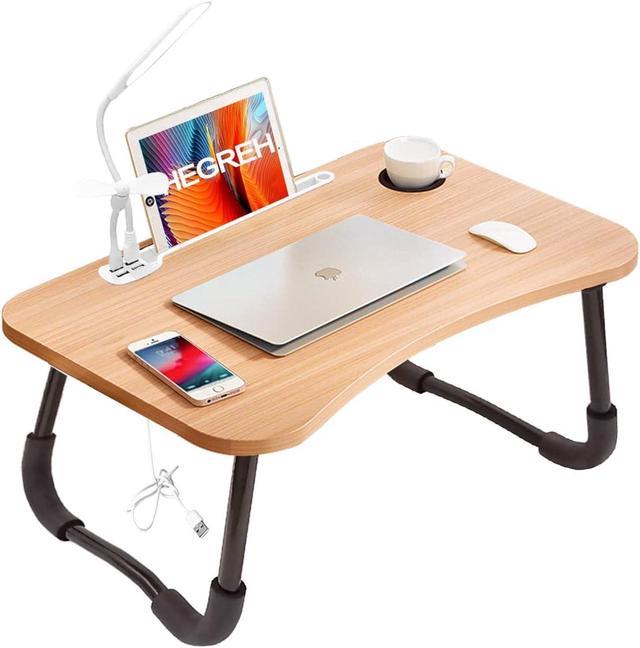 Zell Lap Desk, Laptop Table For Bed With Usb Charge Port Storage