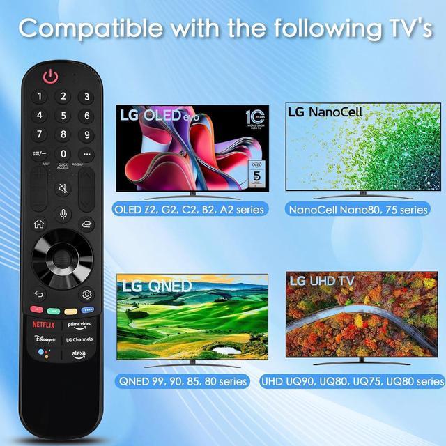 Zell Replacement Lg Remote Control For Smart Tv,Lg Magic Remote An-Mr22Ga  An-Mr21Ga,An-Mr20Ga,An-M19Ba,With Voice And Pointer Function,Compatible For  2022-2019 Lg Tvs,Oled,Qned,Nanocell Etc. 