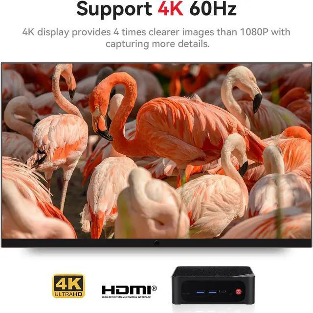 Alt view image 13 of 20 - Beelink Mini PC SER5 Max AMD Ryzen 7 5800H (8C/16T Up to 4.4GHz), 16GB DDR4 RAM 500GB NVME SSD, AMD Radeon Graphics, Windows 11 Pro, WiFi 6/BT 5.2