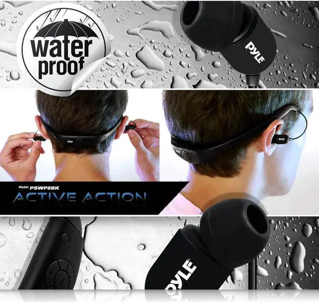 Alt view image 10 of 11 - Pyle PSWP8BK Active Action Waterproof MP3 Player