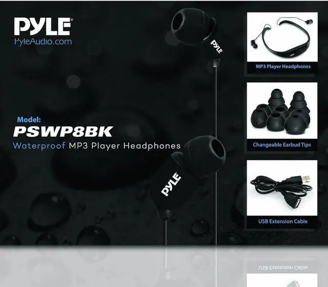 Alt view image 11 of 11 - Pyle PSWP8BK Active Action Waterproof MP3 Player