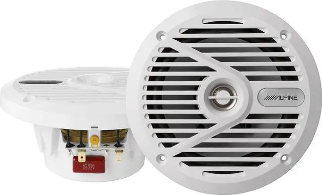 Alt view image 11 of 13 - Alpine SPS-M601W 6.5” Coaxial 2-Way Marine Speaker – White