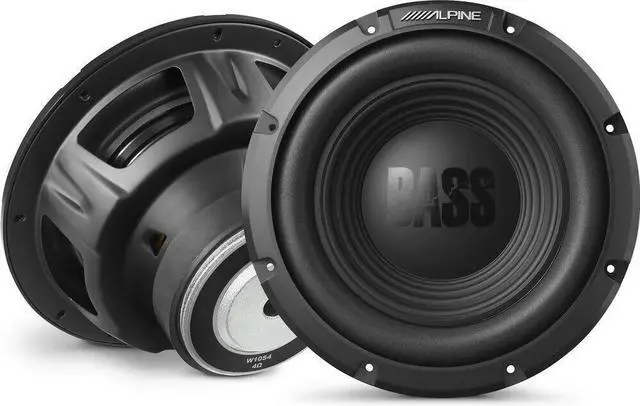 Alt view image 13 of 15 - Alpine W10S4 10" 750 Watt Peak 250 Watt RMS 4-Ohm Car Audio Subwoofer Sub