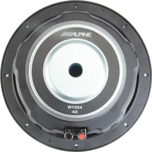 Alt view image 14 of 15 - Alpine W10S4 10" 750 Watt Peak 250 Watt RMS 4-Ohm Car Audio Subwoofer Sub