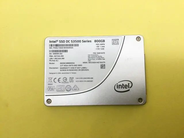 Alt view image 10 of 11 - Intel SSDSC2BB800G4 Internal 800GB SATA Internal Solid State Drive (SSD)
