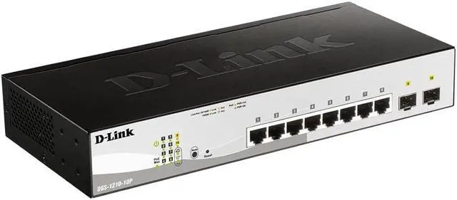 Alt view image 8 of 10 - D-Link DGS-1210-10P D-Link Systems 10-Port Gigabit Web Smart PoE Switch