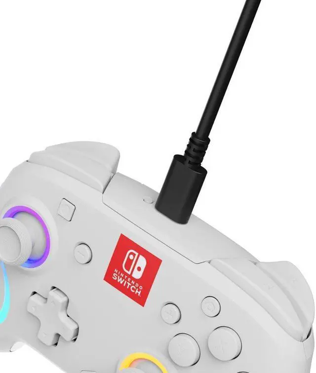 Alt view image 4 of 6 - PDP - Afterglow Wave Wireless Controller For Nintendo Switch, Nintendo Switch - OLED Model - White