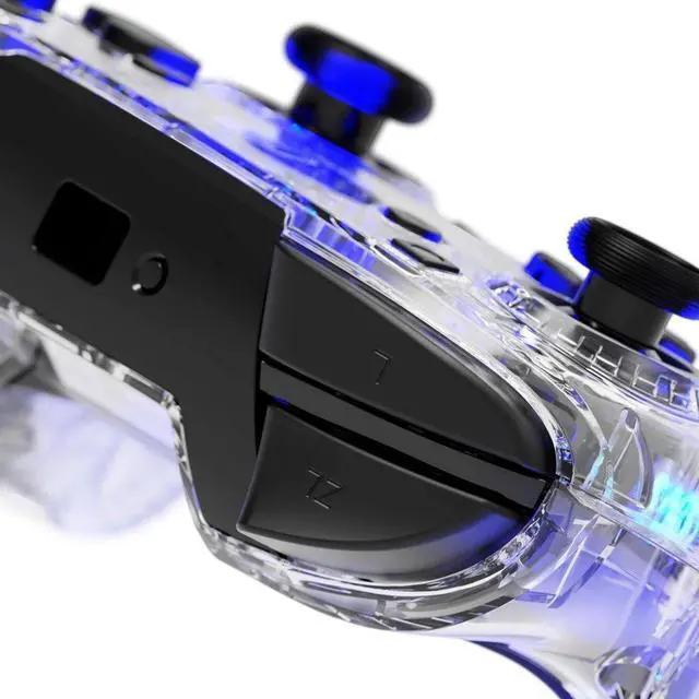 Alt view image 3 of 4 - PDP - Afterglow LED Wireless Deluxe Gaming Controller: Multicolor - Nintendo Switch - Transparent