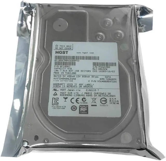 Alt view image 2 of 4 - HGST Ultrastar HUS724040ALE640 (0F18567) 4TB 64MB 7200RPM SATA 6Gb/s 3.5in Internal Enterprise Hard