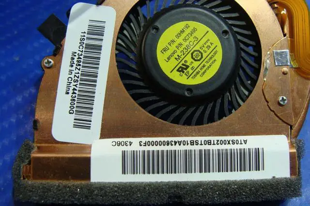 Alt view image 3 of 5 - Cpu cooling fan for Lenovo ThinkPad X240 12.5 inches with Heatsink AT0SX002TB0