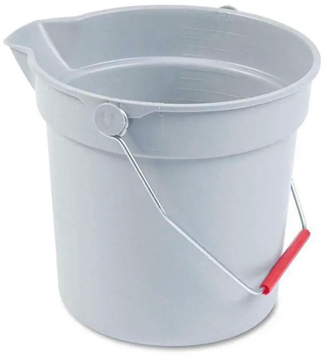 Alt view image 9 of 20 - Rubbermaid Commercial BRUTE Round Utility Pail 14qt Red 2614RED