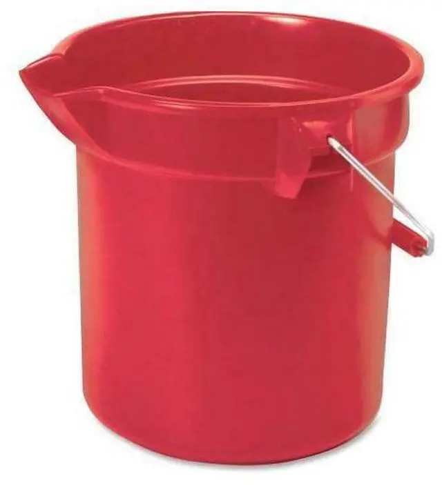 Alt view image 7 of 20 - Rubbermaid Commercial BRUTE Round Utility Pail 14qt Red 2614RED