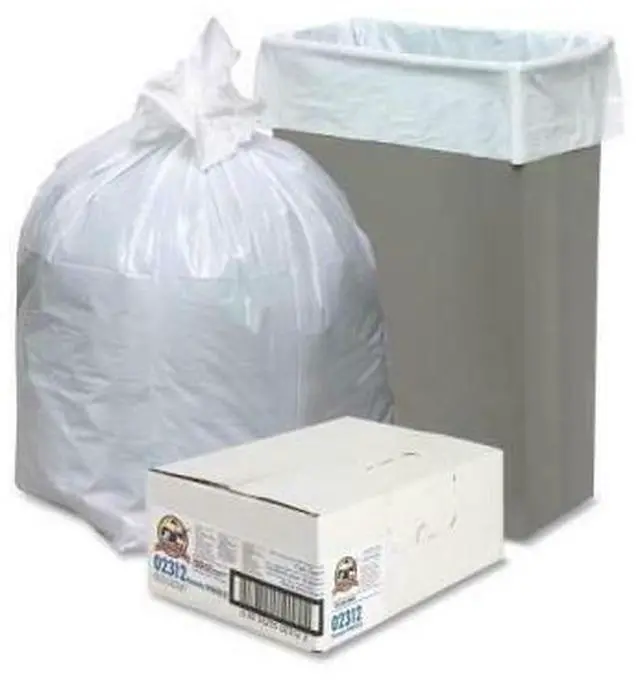 Alt view image 13 of 18 - Genuine Joe Heavy-Duty Trash Bags .8 Mil 13 Gallon 24"x31" 150/CT White 02312