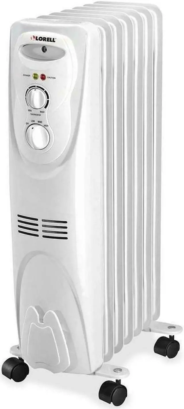 Alt view image 7 of 17 - Lorell 1500 Watt 3-Setting Oil Filled Heater - Oil Filled - Electric - 1500 W - 3 x Heat Settings - White  LLR29552