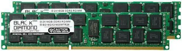 Main image of Black Diamond Memory 32GB (2 x 16GB) 240-Pin DDR3 SDRAM DDR3 1866 (PC3 14900) EC