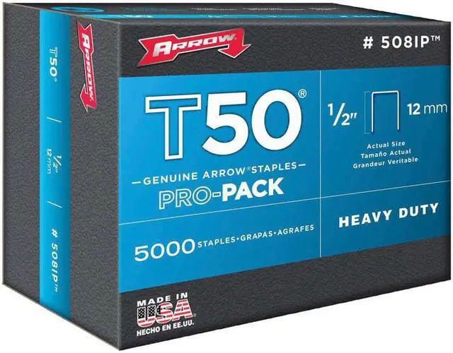 Alt view image 2 of 3 - Arrow Staples, T50, 3/8x1/2 In L, PK5000   508IP
