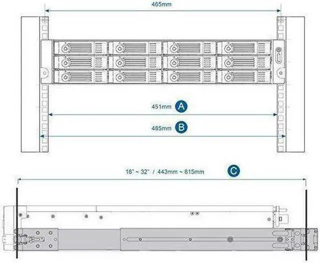 Alt view image 3 of 9 - QNAP RAIL-B02 Rail Kit For 1270U 1269U 870U 871U 1271U 869U 1253U 853U 471U