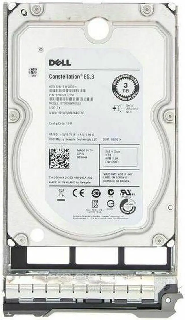 Main image of *Dell 055H49 3TB HDD 7.2K RPM 3.5" SAS Model: ST3000NM0023 DP/N: 55H49*
