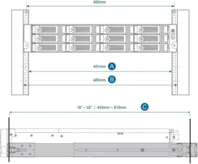 Alt view image 5 of 9 - QNAP RAIL-B02 Rail Kit For 1270U 1269U 870U 871U 1271U 869U 1253U 853U 471U