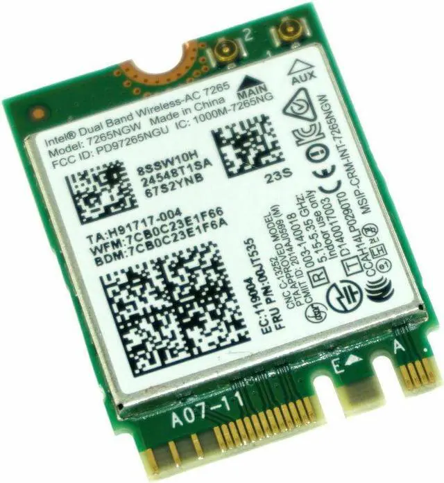 Main image of New 00Jt535 7265Ngw Oem Lenovo Wireless Bluetooth Card Chromebook C630 81Jx