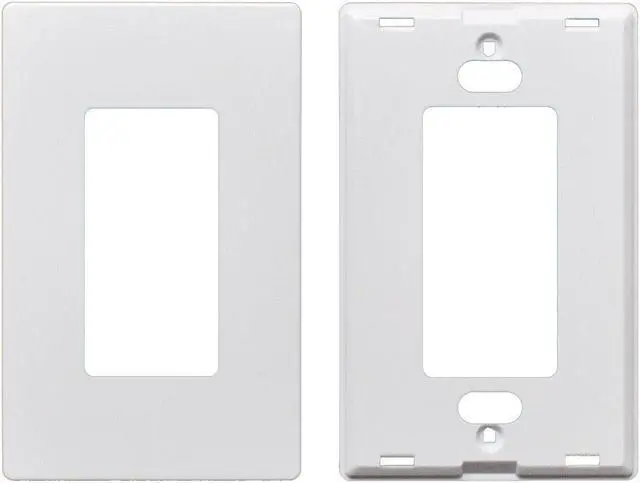 Alt view image 3 of 10 - 25Pcs 1 Gang Screwless Snap On Decorator Wall Plate White