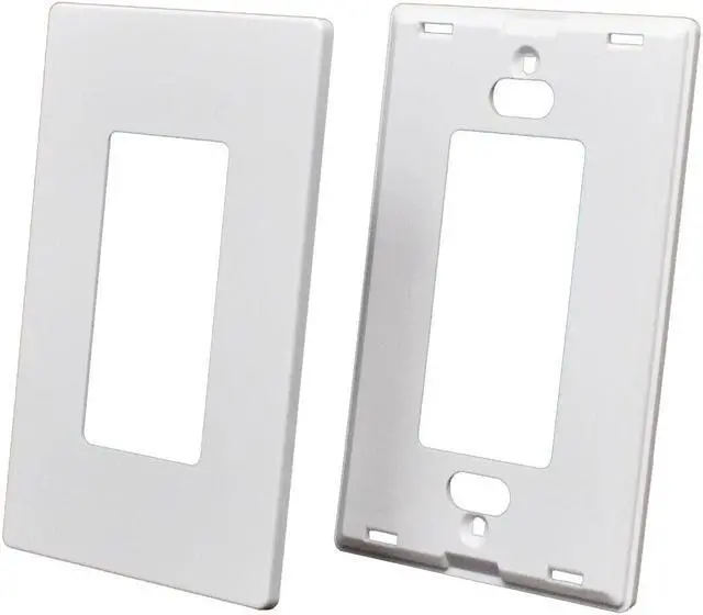 Alt view image 4 of 10 - 25Pcs 1 Gang Screwless Snap On Decorator Wall Plate White