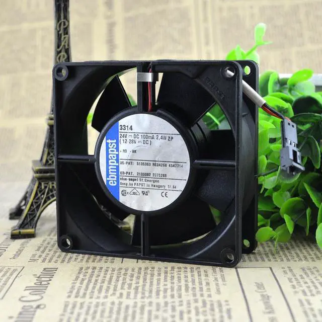 Alt view image 2 of 4 - For 3314 24VDC 100MA 2.4W original German ebmpapst 92*92*32 high-end equipment fan