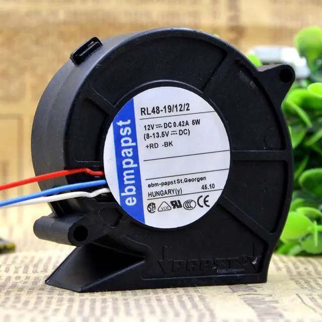Alt view image 4 of 4 - For Original EBMPAPST RL48-19/12/2 12V 0.42A 5W 2-Wire Server Centrifugal Blower