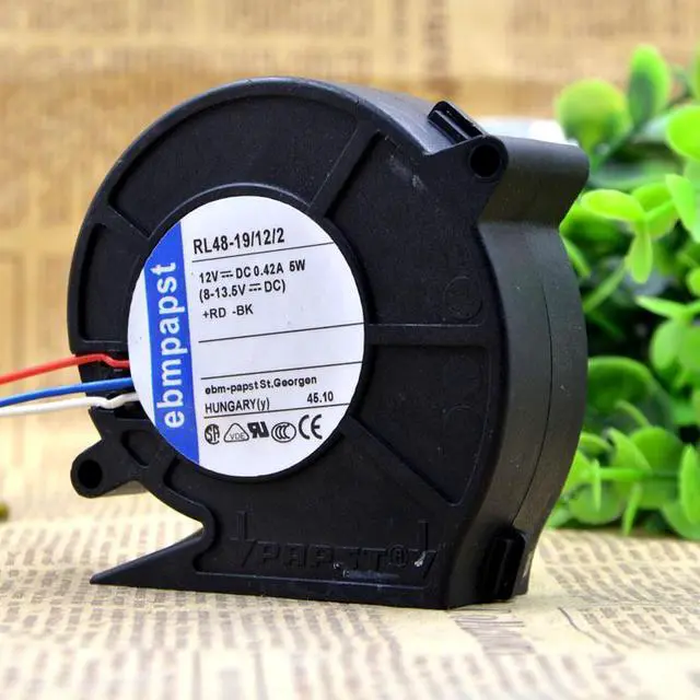 Alt view image 2 of 4 - For Original EBMPAPST RL48-19/12/2 12V 0.42A 5W 2-Wire Server Centrifugal Blower