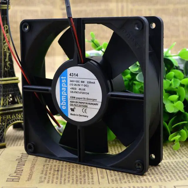 Alt view image 2 of 4 - For original EBMPAPST TYP 4314S 12032 24V5W 3-wire double ball inverter cooling fan