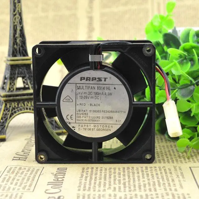 Alt view image 3 of 4 - For New Germany EBMPAPST MULTIFAN8314HL 24V 4.3W 8032 8CM Cooling Fan