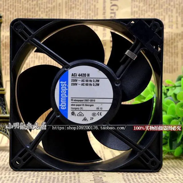 Alt view image 3 of 4 - For original German ebmpapst ACi 4420H 230V 3.2W 12038 plastic frame leaf fan 220V