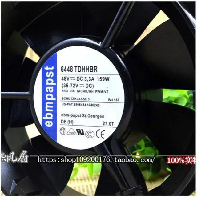 Main image of For original EBMPAPST 17.2*15*5.1 cm violent fan 6448TDHHBR 48V 159W