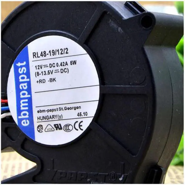 Main image of For Original EBMPAPST RL48-19/12/2 12V 0.42A 5W 2-Wire Server Centrifugal Blower