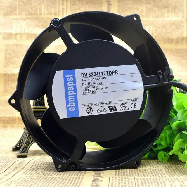 Alt view image 4 of 4 - For Original EBMPAPST Fan DV 6224/17TDPR 17CM 24V 89W Cooling Fan