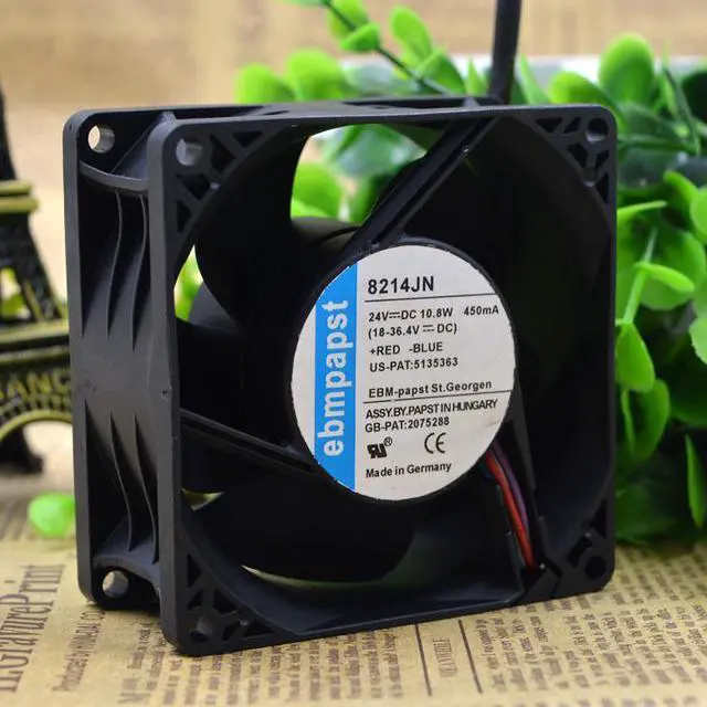 Alt view image 4 of 4 - For new original German ebmpapst inverter fan 8214JN 24V 10.8W 8038 axial fan