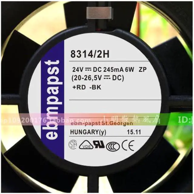 Main image of For genuine German ebmpapst 8314/2H 8032 24V 245mA 6W ZP 8CM inverter fan