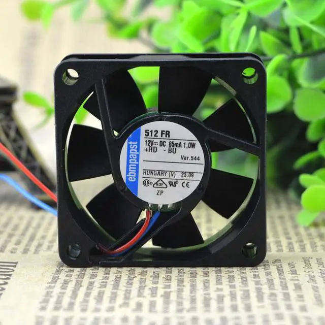 Alt view image 3 of 4 - For original German ebmpapst TYP 512F 12V 85mA 1.0W 5CM5015 cooling fan