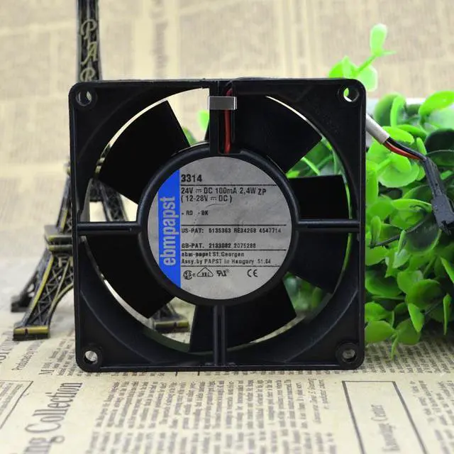 Alt view image 3 of 4 - For 3314 24VDC 100MA 2.4W original German ebmpapst 92*92*32 high-end equipment fan