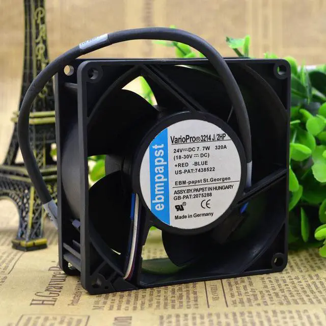 Alt view image 3 of 4 - For 3214J/2GP 24V 375MA 7.7W genuine German ebmpapst 9CM high-end equipment fan