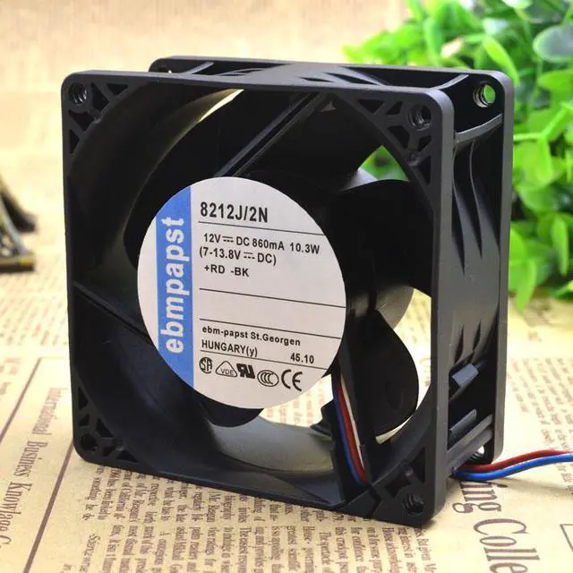 Alt view image 2 of 4 - For original 8212J/2N EBMPAPST 12V 10.3W Germany imported high-end cooling fan