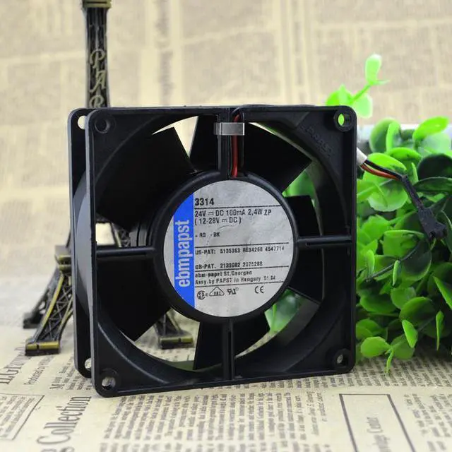 Alt view image 4 of 4 - For 3314 24VDC 100MA 2.4W original German ebmpapst 92*92*32 high-end equipment fan