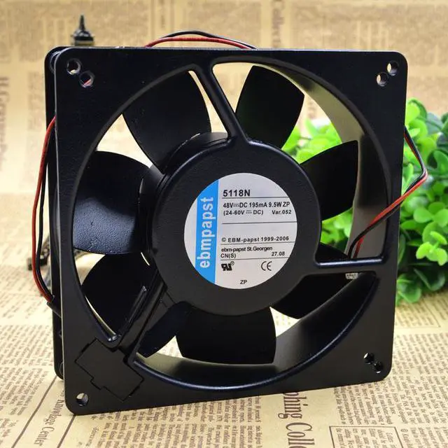 Alt view image 4 of 4 - For EBMPAPST TYP 5118N /12 DC 48V 9.5W Fan Three-wire All metal high temperature resistant