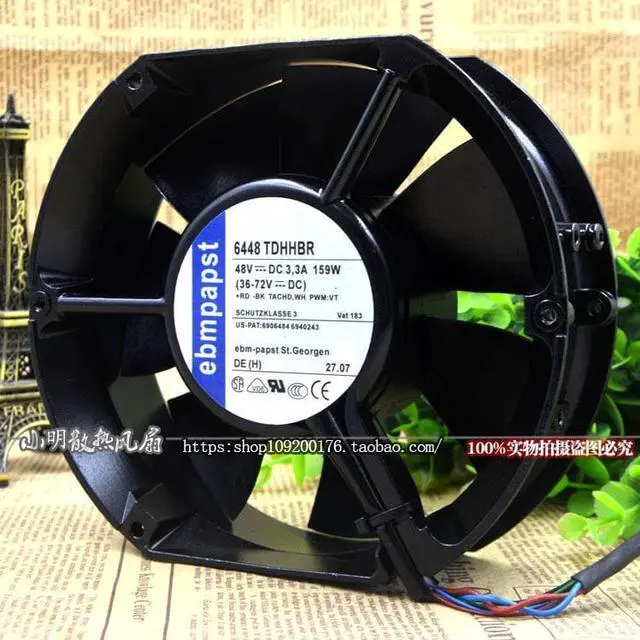 Alt view image 2 of 4 - For original EBMPAPST 17.2*15*5.1 cm violent fan 6448TDHHBR 48V 159W