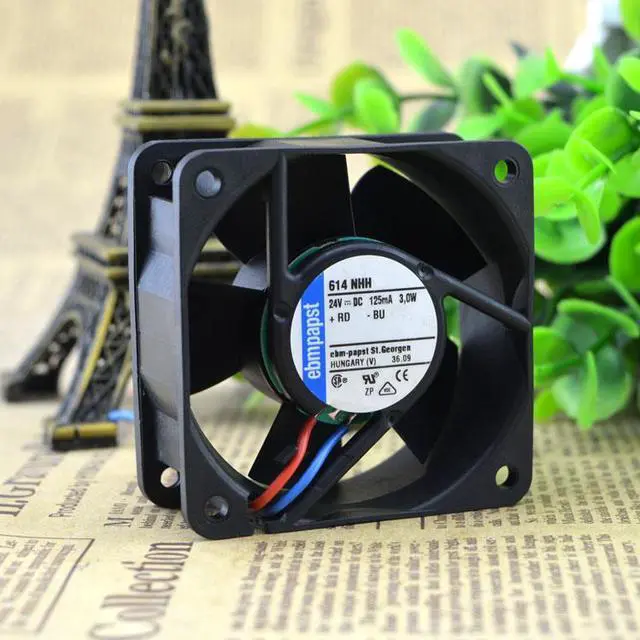 Alt view image 4 of 4 - For original German ebmpapst 614NHH 24V 125MA 3.0W 60*60*25 high-end equipment fan