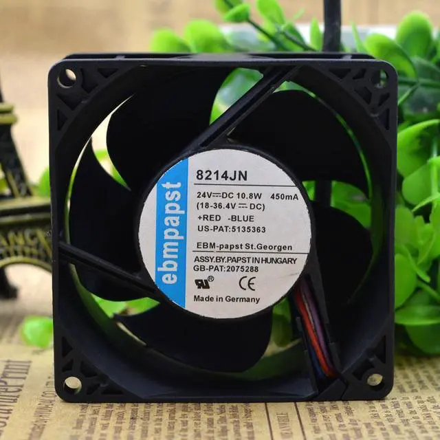 Alt view image 3 of 4 - For new original German ebmpapst inverter fan 8214JN 24V 10.8W 8038 axial fan