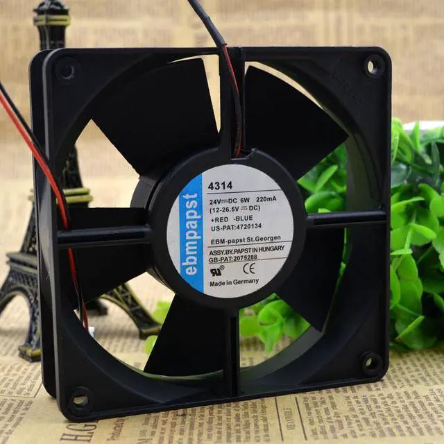 Alt view image 3 of 4 - For original EBMPAPST TYP 4314S 12032 24V5W 3-wire double ball inverter cooling fan