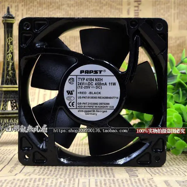 Alt view image 3 of 4 - For ebmpapst IBP 4184NXH 12038 24V11W full metal fan cooling fan